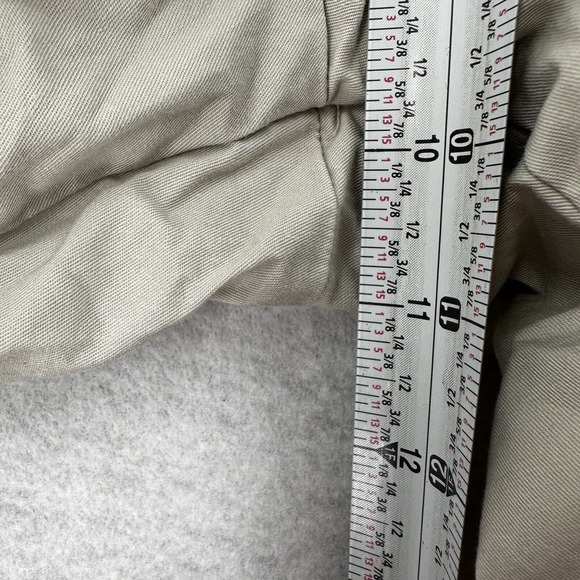 Talbots Pants Womens 8 Elastic Waist Pull Up Cotton Roll Cuff Tan Khaki Cargo - Picture 12 of 13